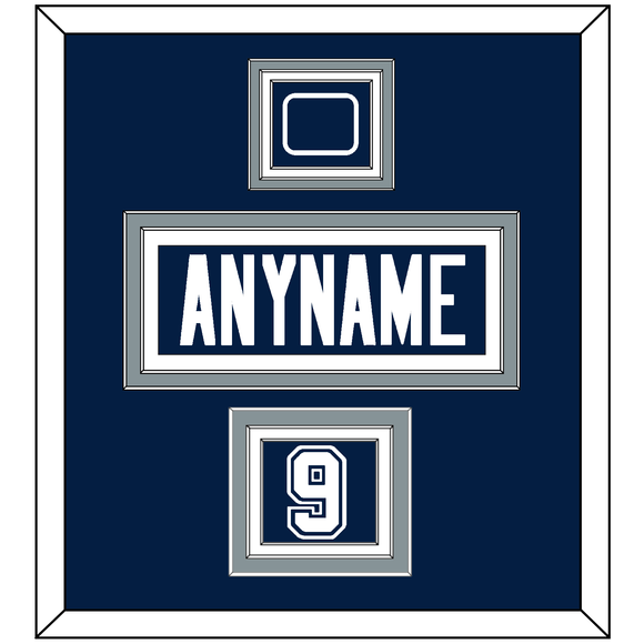 Dallas Nameplate, Number (Shoulder) & Jersey Logo Patch - Blue Jersey - Triple Mat 3