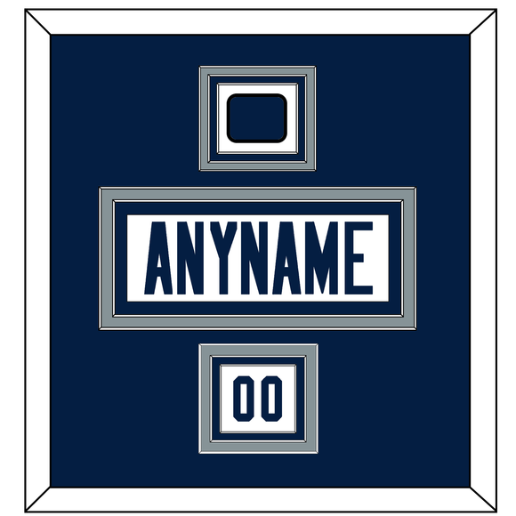 Dallas Nameplate, Number (Shoulder) & Jersey Logo Patch - Alternate White Jersey - Triple Mat 3