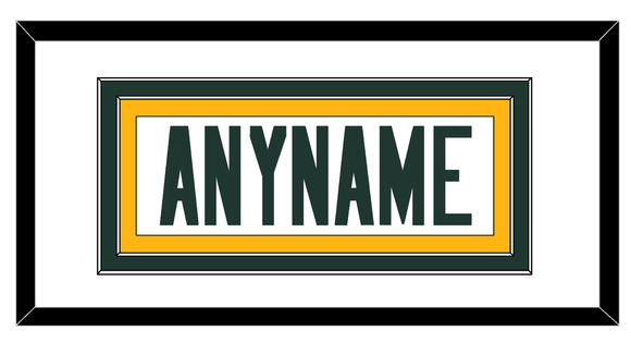 Green Bay Nameplate - Road White - Double Mat 1