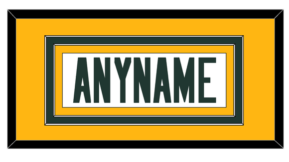 Green Bay Nameplate - Road White - Double Mat 2