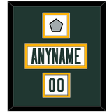 Green Bay Nameplate, Number (Shoulder) & Super Bowl Jersey Patch - Road White - Double Mat 1