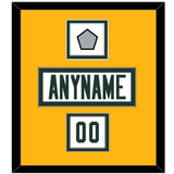 Green Bay Nameplate, Number (Shoulder) & Super Bowl Jersey Patch - Road White - Double Mat 2