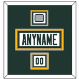 Green Bay Nameplate, Number (Shoulder) & Super Bowl Jersey Patch - Road White - Triple Mat 2