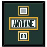 Green Bay Nameplate, Number (Shoulder) & Super Bowl Jersey Patch - Road White - Triple Mat 2