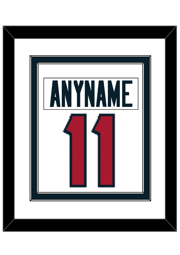 Houston Nameplate & Number (Back) Combined - Road White - Double Mat 2