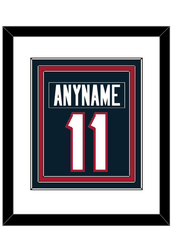 Houston Nameplate & Number (Back) Combined - Home Blue - Triple Mat 1