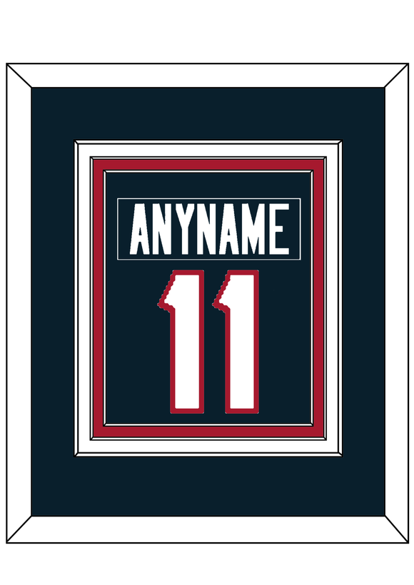 Houston Nameplate & Number (Back) Combined - Home Blue - Triple Mat 2