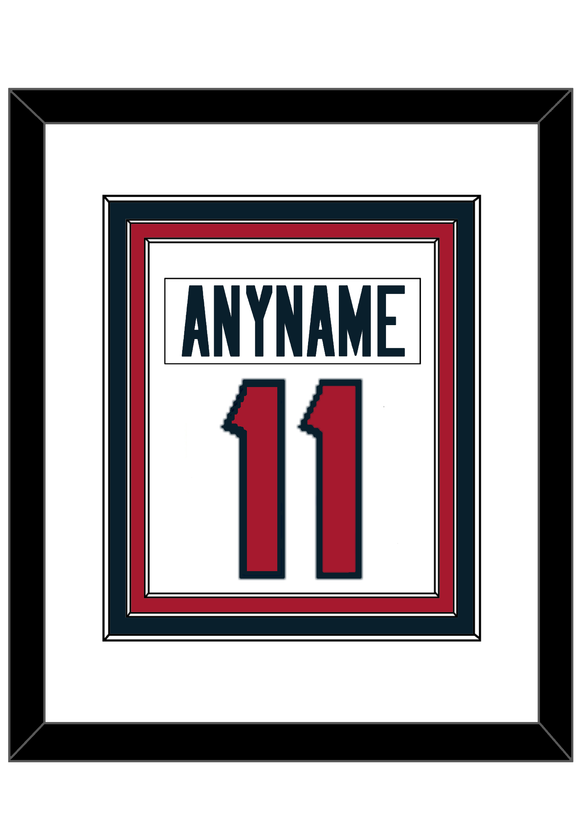 Houston Nameplate & Number (Back) Combined - Road White - Triple Mat 1