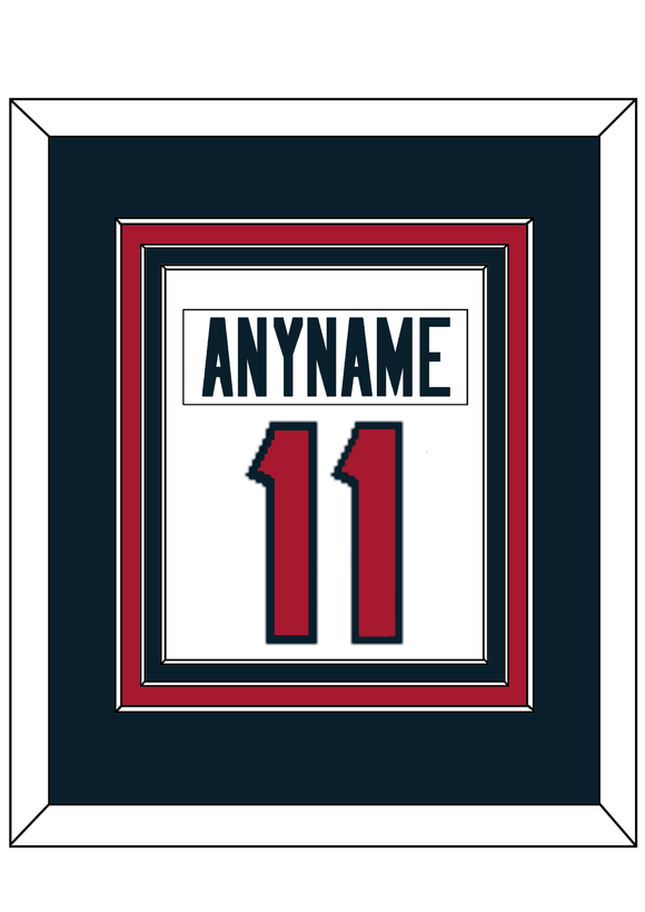 Houston Nameplate & Number (Back) Combined - Road White - Triple Mat 2