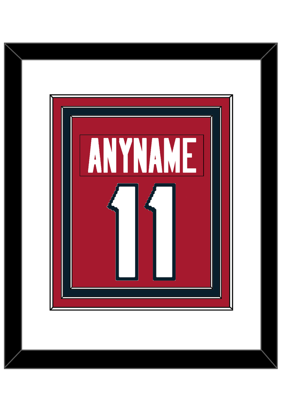 Houston Nameplate & Number (Back) Combined - Alternate Red - Triple Mat 1