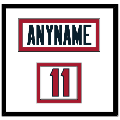 Houston Nameplate & Number (Shoulder) - Road White - Double Mat 1