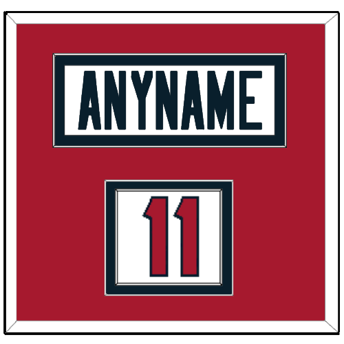Houston Nameplate & Number (Shoulder) - Road White - Double Mat 3