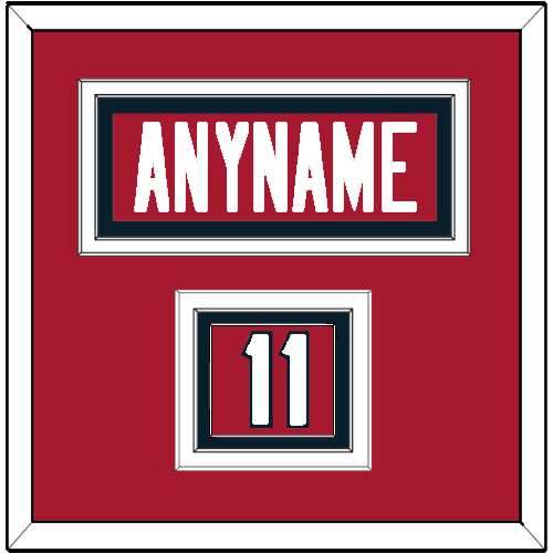 Houston Nameplate & Number (Shoulder) - Alternate Red - Triple Mat 2