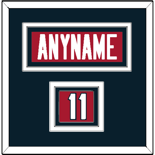 Houston Nameplate & Number (Shoulder) - Alternate Red - Triple Mat 3