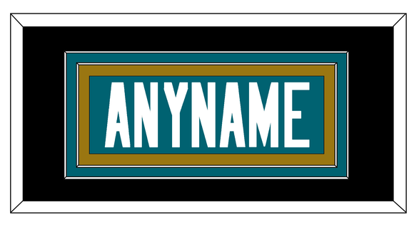 Jacksonville Nameplate - Home Teal - Double Mat 3