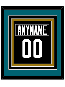 Jacksonville Nameplate & Number (Back) Combined - Alternate Black - Triple Mat 3