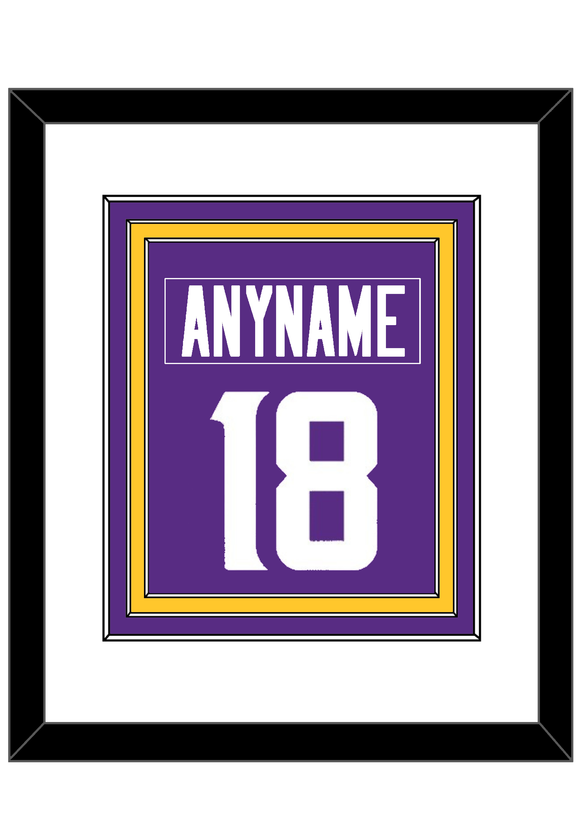 Minnesota Nameplate & Number (Back) Combined - Home Purple - Triple Mat 1