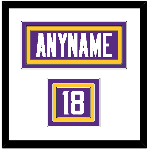 Minnesota Nameplate & Number (Shoulder) - Home Purple - Triple Mat 1