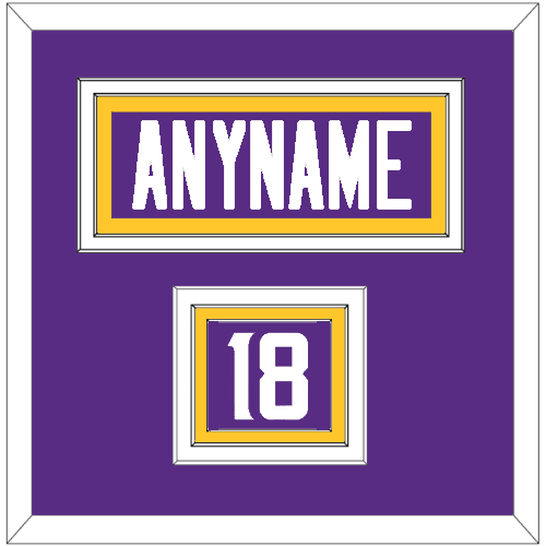 Minnesota Nameplate & Number (Shoulder) - Home Purple - Triple Mat 2