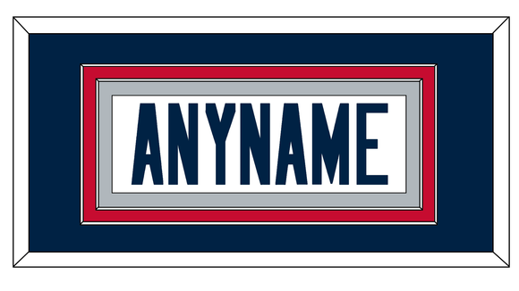 New England Nameplate - Road White - Double Mat 2