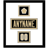 New Orleans Nameplate & Number (Shoulder) With Jersey Logo Patch - Home Black - Double Mat 1
