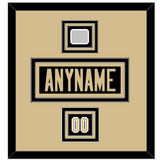 New Orleans Nameplate & Number (Shoulder) With Super Bowl XLIV Jersey Patch - Home Black - Triple Mat 3