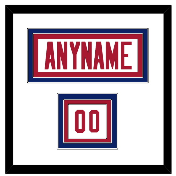 New York Nameplate & Number (Shoulder) - Road White - Triple Mat 1