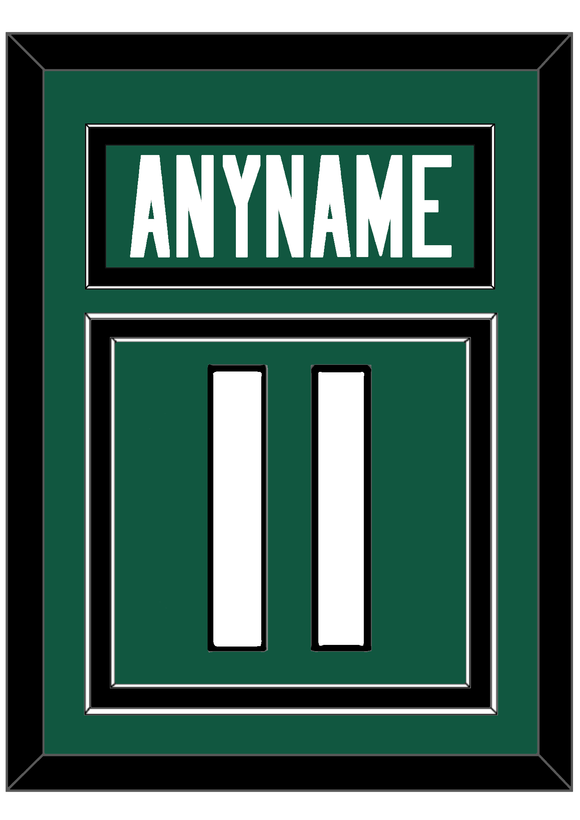 New York Nameplate & Number (Back) - Home Green - Double Mat 2