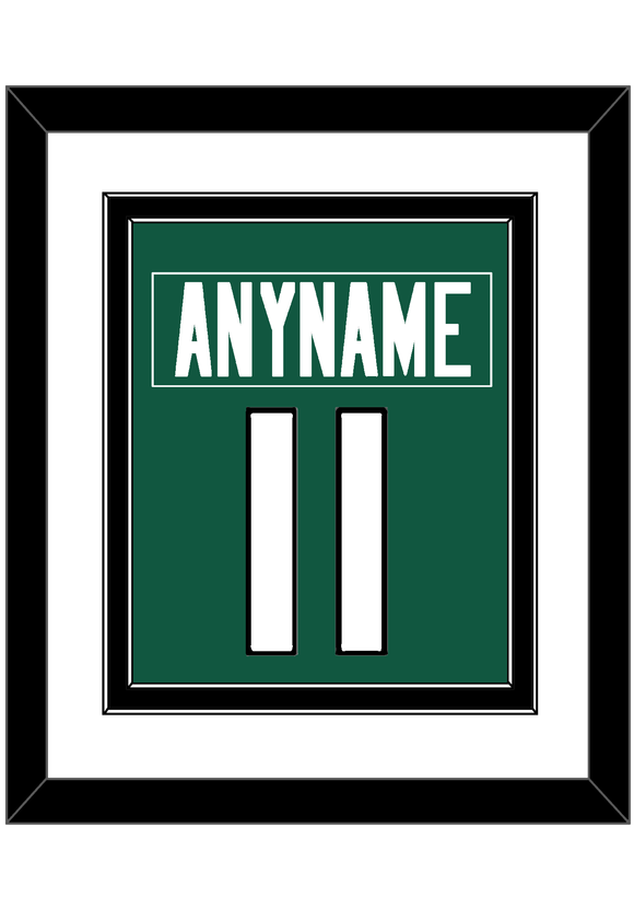 New York Nameplate & Number (Back) Combined - Home Green - Double Mat 1