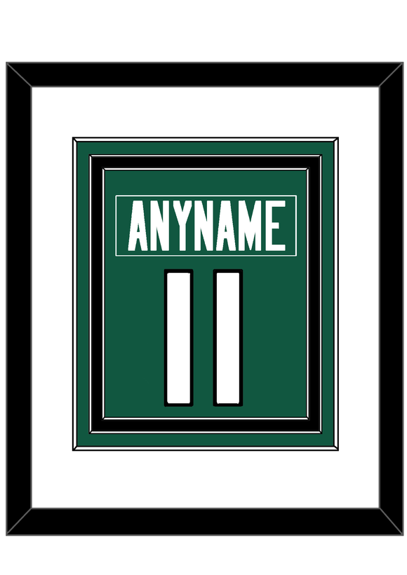 New York Nameplate & Number (Back) Combined - Home Green - Triple Mat 1