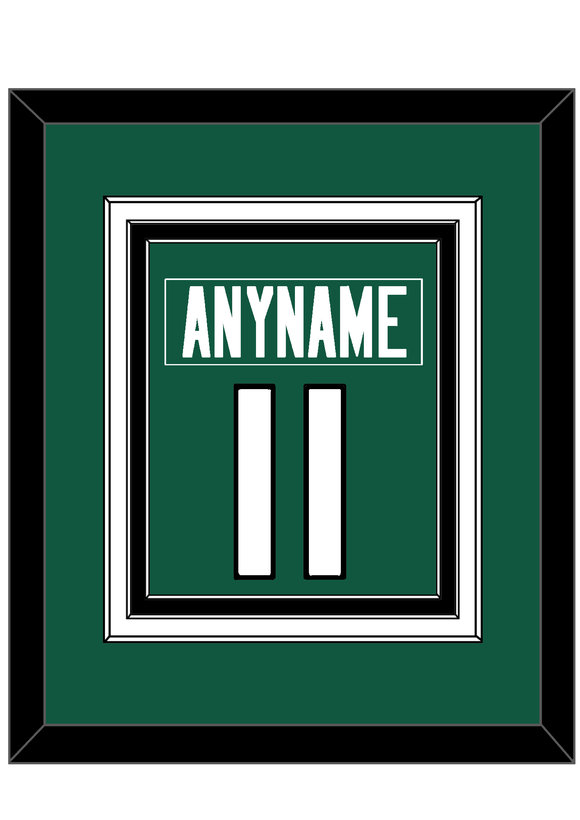 New York Nameplate & Number (Back) Combined - Home Green - Triple Mat 2