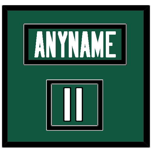 New York Nameplate & Number (Shoulder) - Home Green - Double Mat 3