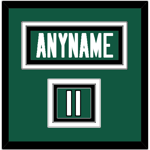New York Nameplate & Number (Shoulder) - Home Green - Triple Mat 2