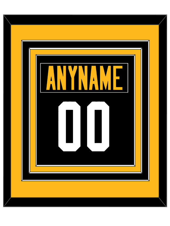 Pittsburgh Nameplate & Number (Back) Combined - Heritage Black - Triple Mat 3