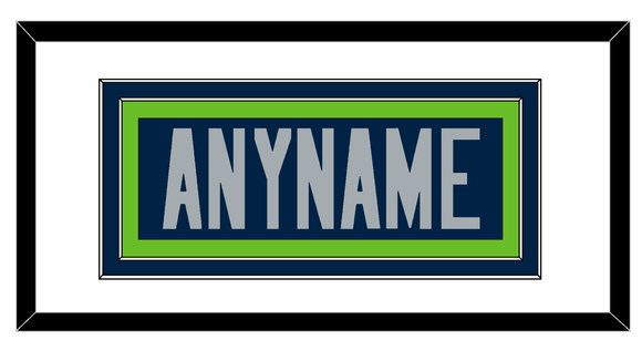 Seattle Nameplate - Home Blue - Double Mat 1