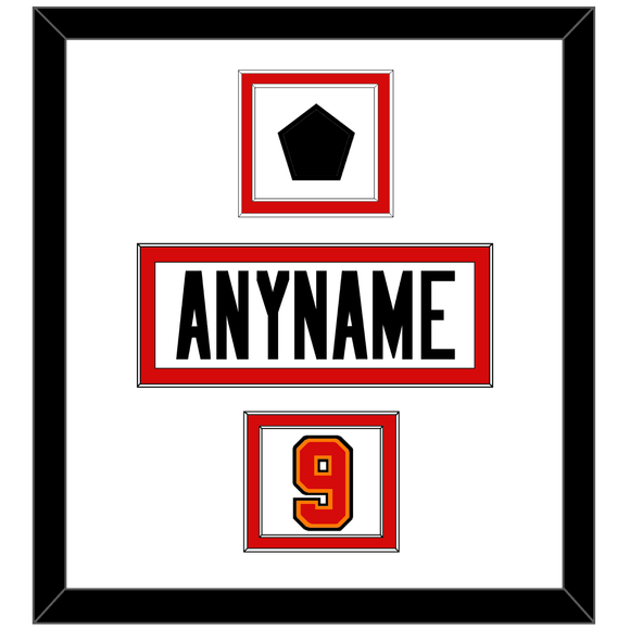 Tampa Bay Nameplate, Number (Shoulder) & Logo Jersey Patch - Road White - Double Mat 1