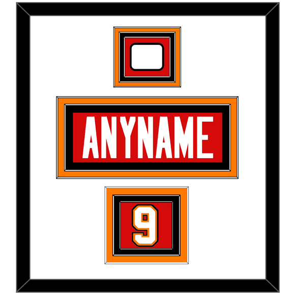 Tampa Bay Nameplate, Number (Shoulder) & Logo Jersey Patch - Home Red - Triple Mat 1