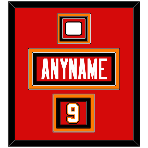 Tampa Bay Nameplate, Number (Shoulder) & Logo Jersey Patch - Home Red - Triple Mat 2