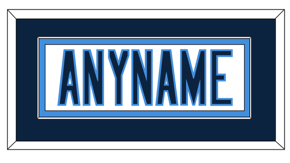 Tennessee Nameplate - Road White - Single Mat 3