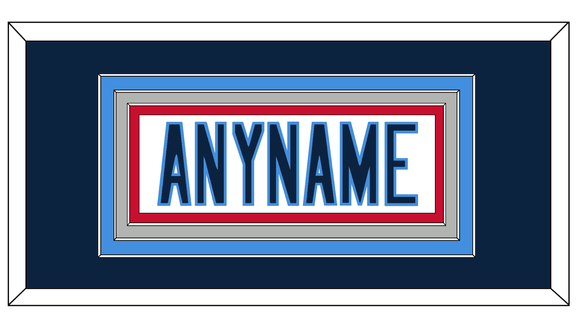 Tennessee Nameplate - Road White - Triple Mat 5