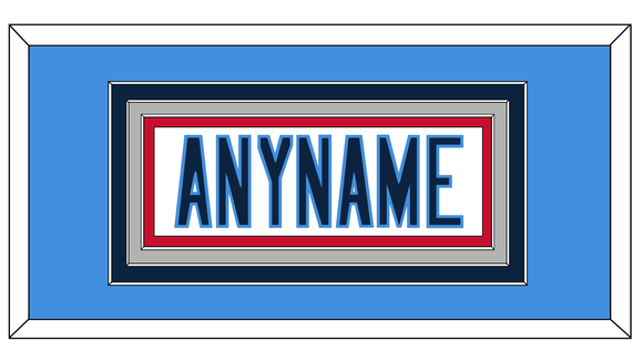 Tennessee Nameplate - Road White - Triple Mat 6