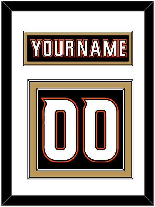 Anaheim Nameplate & Number (Back) - Home Black (2014-2024) - Signature Tier 1