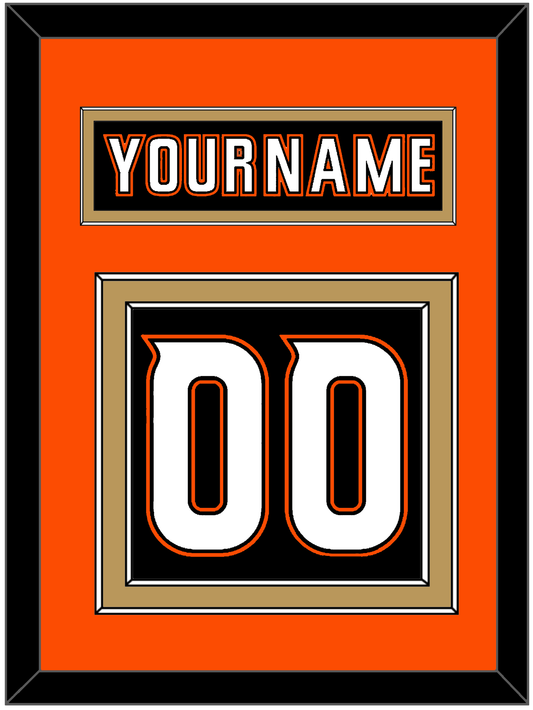 Anaheim Nameplate & Number (Back) - Home Black (2014-2024) - Signature Tier 2
