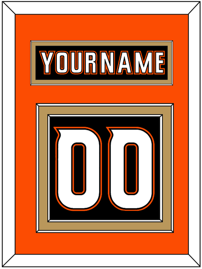Anaheim Nameplate & Number (Back) - Home Black (2014-2024) - Signature Tier 2