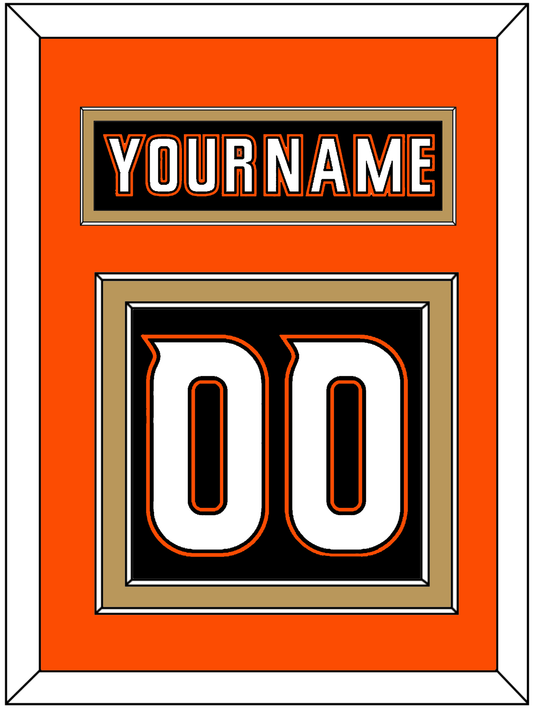 Anaheim Nameplate & Number (Back) - Home Black (2014-2024) - Signature Tier 2