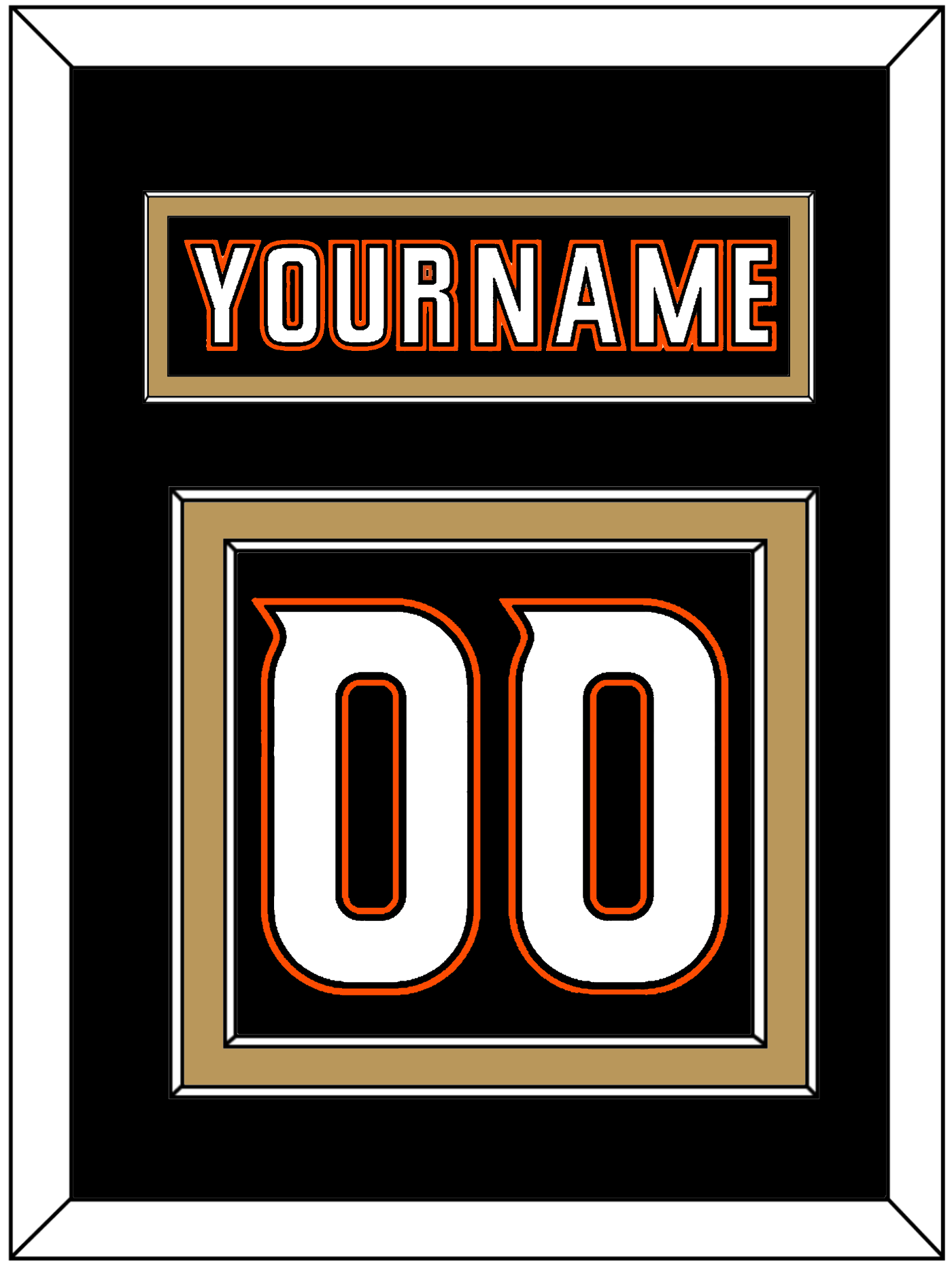 Anaheim Nameplate & Number (Back) - Home Black (2014-2024) - Signature Tier 3
