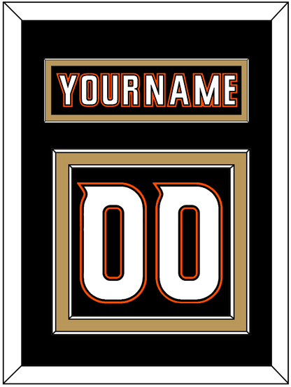 Anaheim Nameplate & Number (Back) - Home Black (2014-2024) - Signature Tier 3