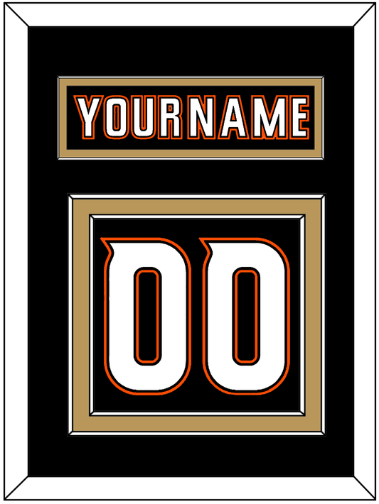 Anaheim Nameplate & Number (Back) - Home Black (2014-2024) - Signature Tier 3