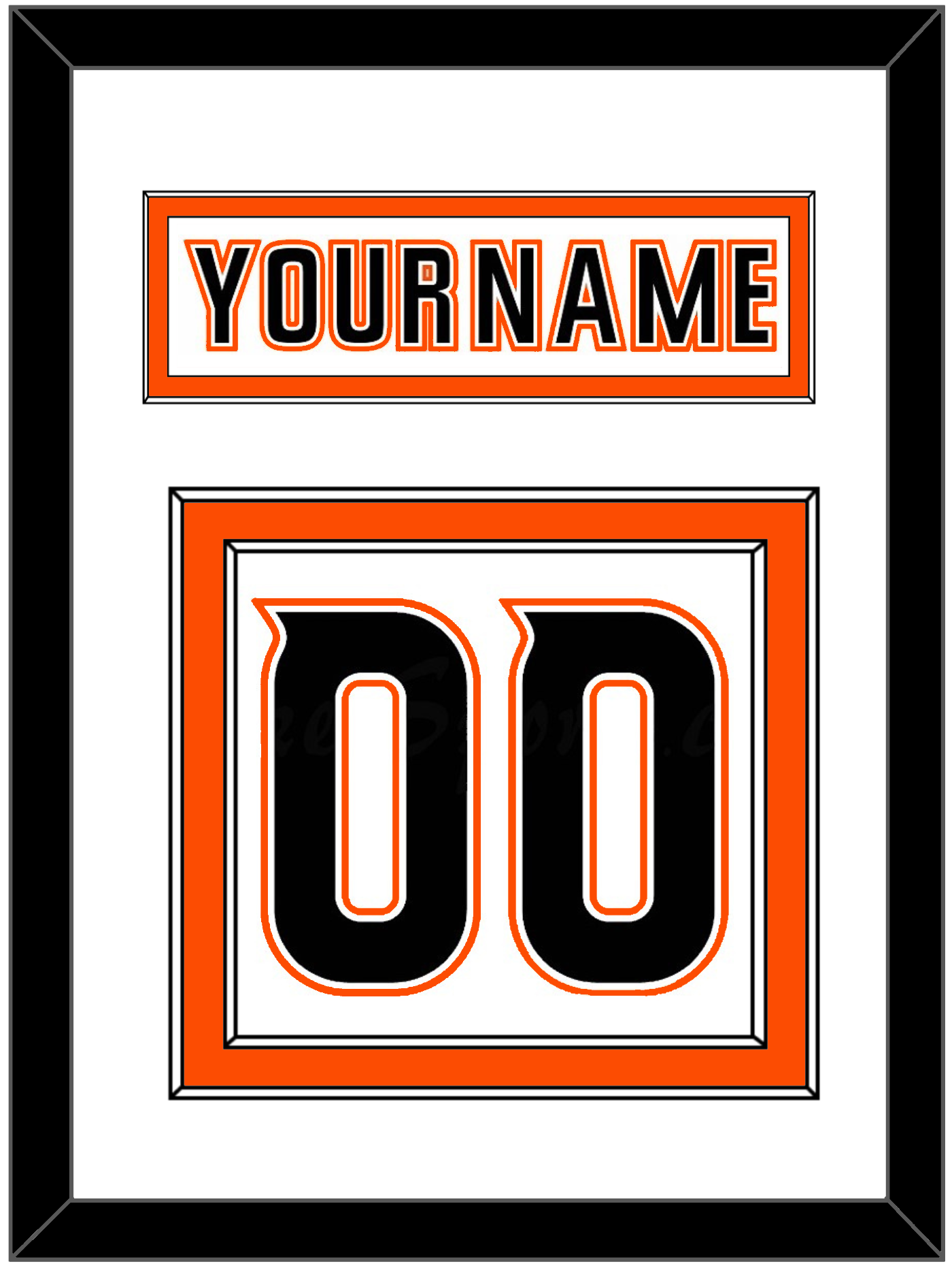 Anaheim Nameplate & Number (Back) - Road White (2014-2024) - Signature Tier 1