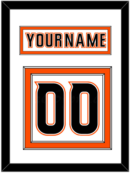 Anaheim Nameplate & Number (Back) - Road White (2014-2024) - Signature Tier 1